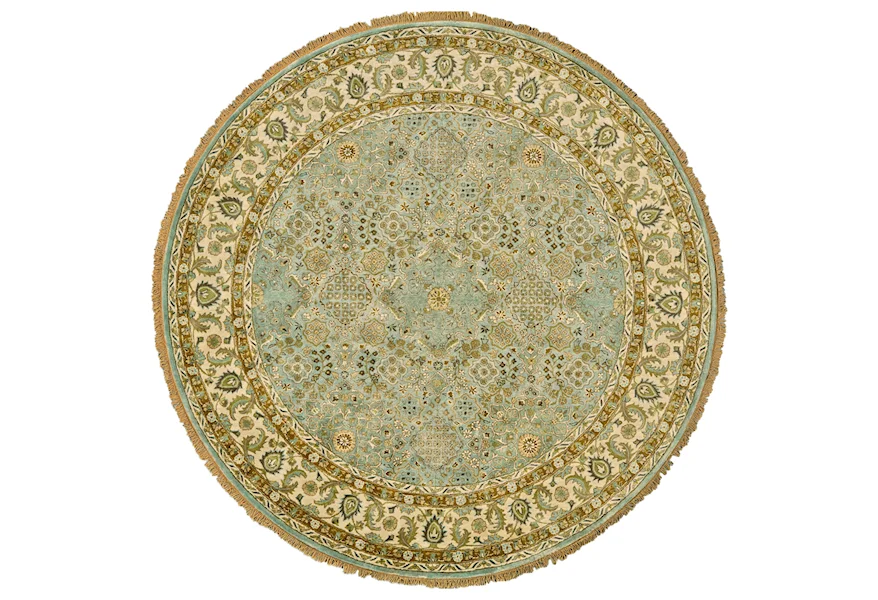 Amore Ocean/Beige 8' x 8' Round Area Rug by Feizy Rugs at Jacksonville Furniture Mart