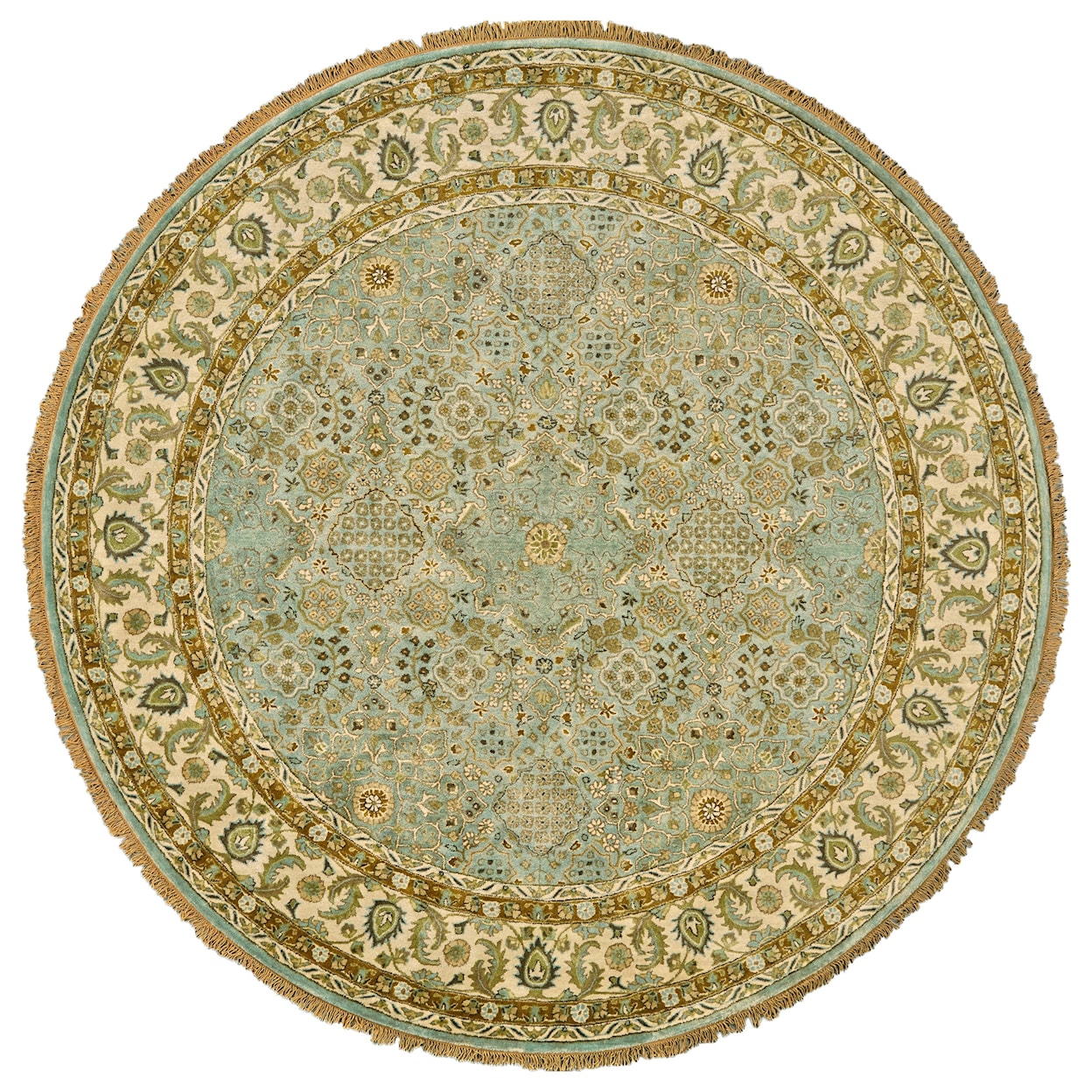 Feizy Rugs Amore Ocean/Beige 8' x 8' Round Area Rug
