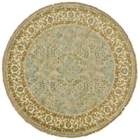 Ocean/Beige 8' x 8' Round Area Rug