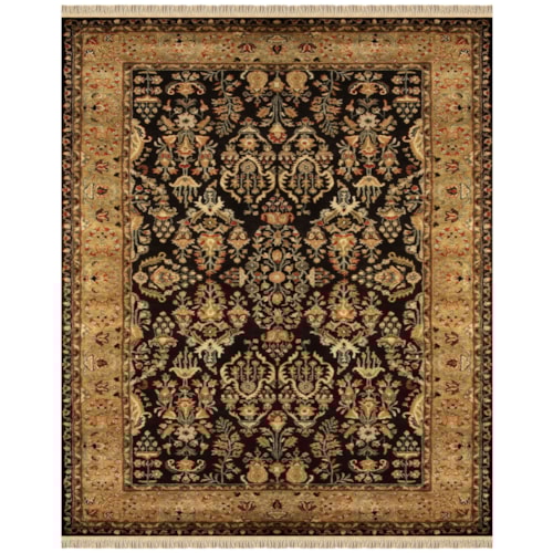 Black/Gold 8' X 11' Area Rug