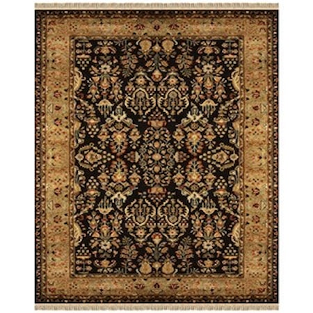 Black/Gold 8' X 11' Area Rug