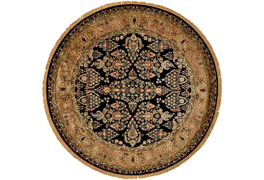 Amore Black/Gold 8' x 8' Round Area Rug by Feizy Rugs at Jacksonville Furniture Mart