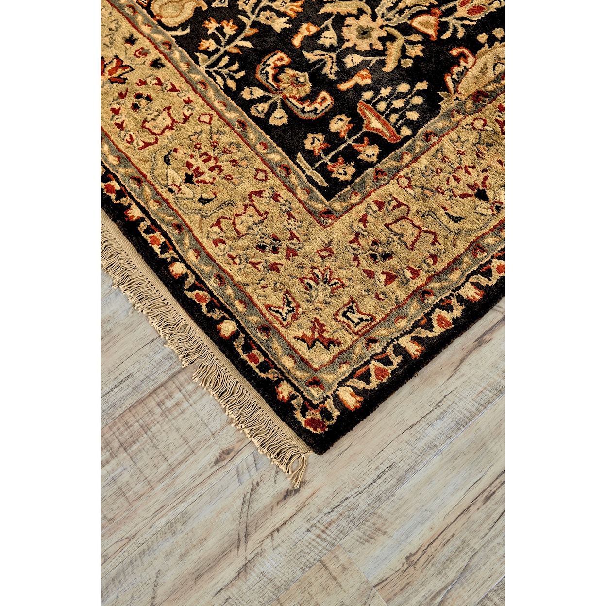 Feizy Rugs Amore Black/Gold 2' x 3' Area Rug