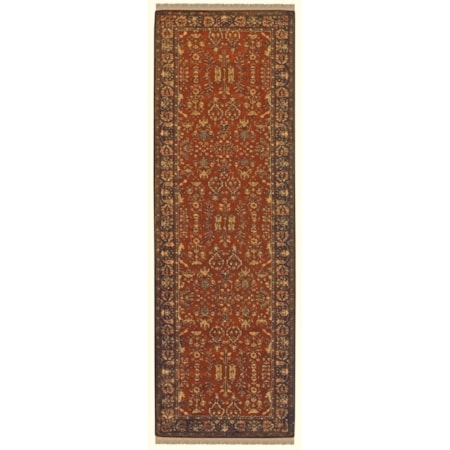 Cinnamon/Plum 2'-3" x 8' Runner Rug