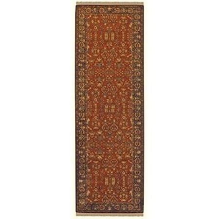 Cinnamon/Plum 2'-3" x 8' Runner Rug