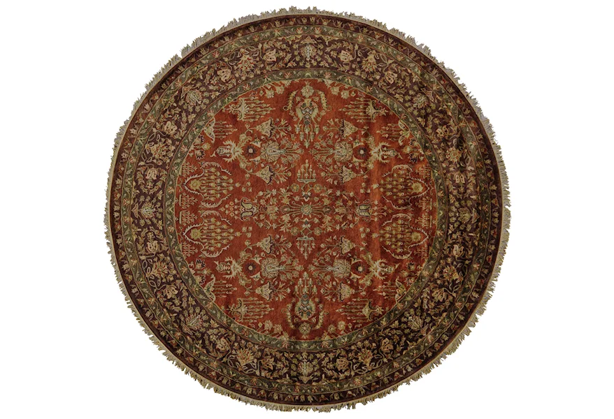 Amore Cinnamon/Plum 8' x 8' Round Area Rug by Feizy Rugs at Jacksonville Furniture Mart
