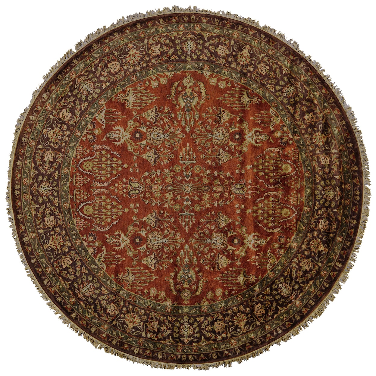 Feizy Rugs Amore Cinnamon/Plum 8' x 8' Round Area Rug