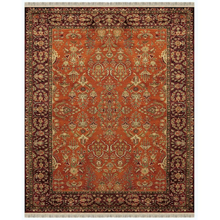 Cinnamon/Plum 2' x 3' Area Rug