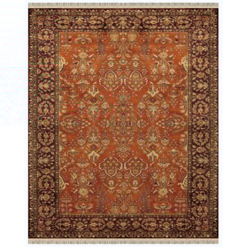 Cinnamon/Plum 2' x 3' Area Rug