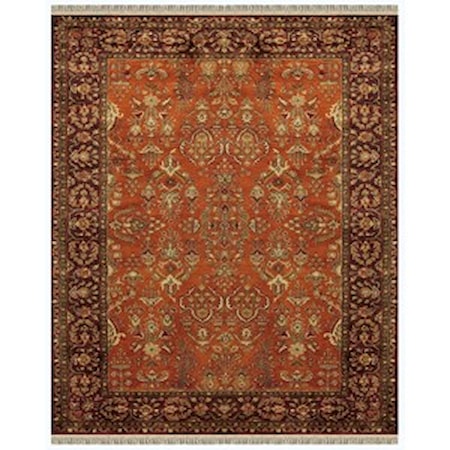 Cinnamon/Plum 2' x 3' Area Rug