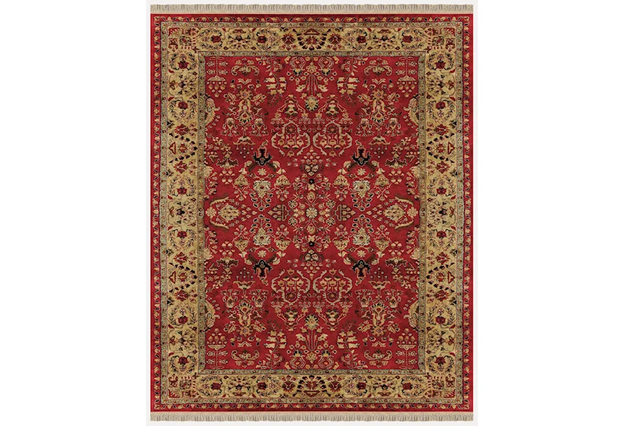 Amore Red/Light Gold 5' x 8' Area Rug by Feizy Rugs at Jacksonville Furniture Mart
