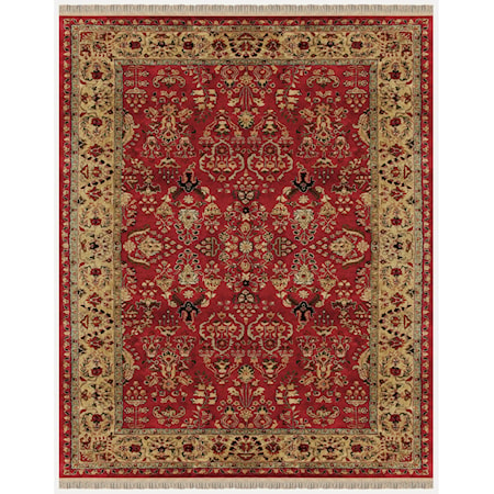 Red/Light Gold 8' X 11' Area Rug