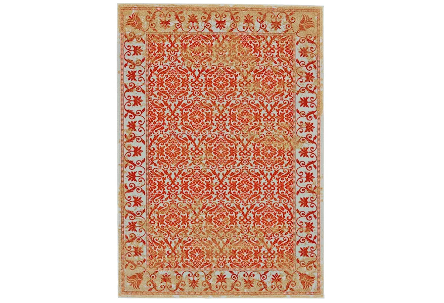 Archean Melon 2'-2" x 4' Area Rug by Feizy Rugs at Jacksonville Furniture Mart