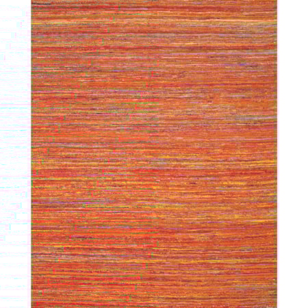 Orange/Multi 2' x 3' Area Rug