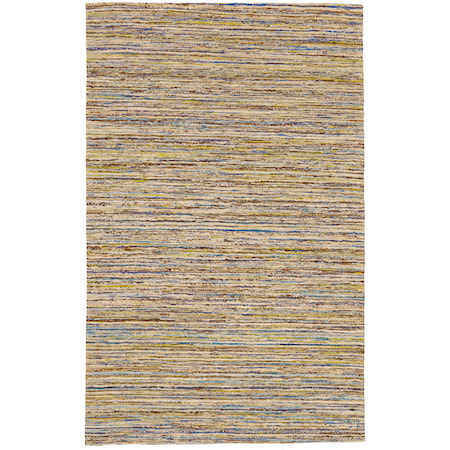 Teal/Beige 5' x 8' Area Rug