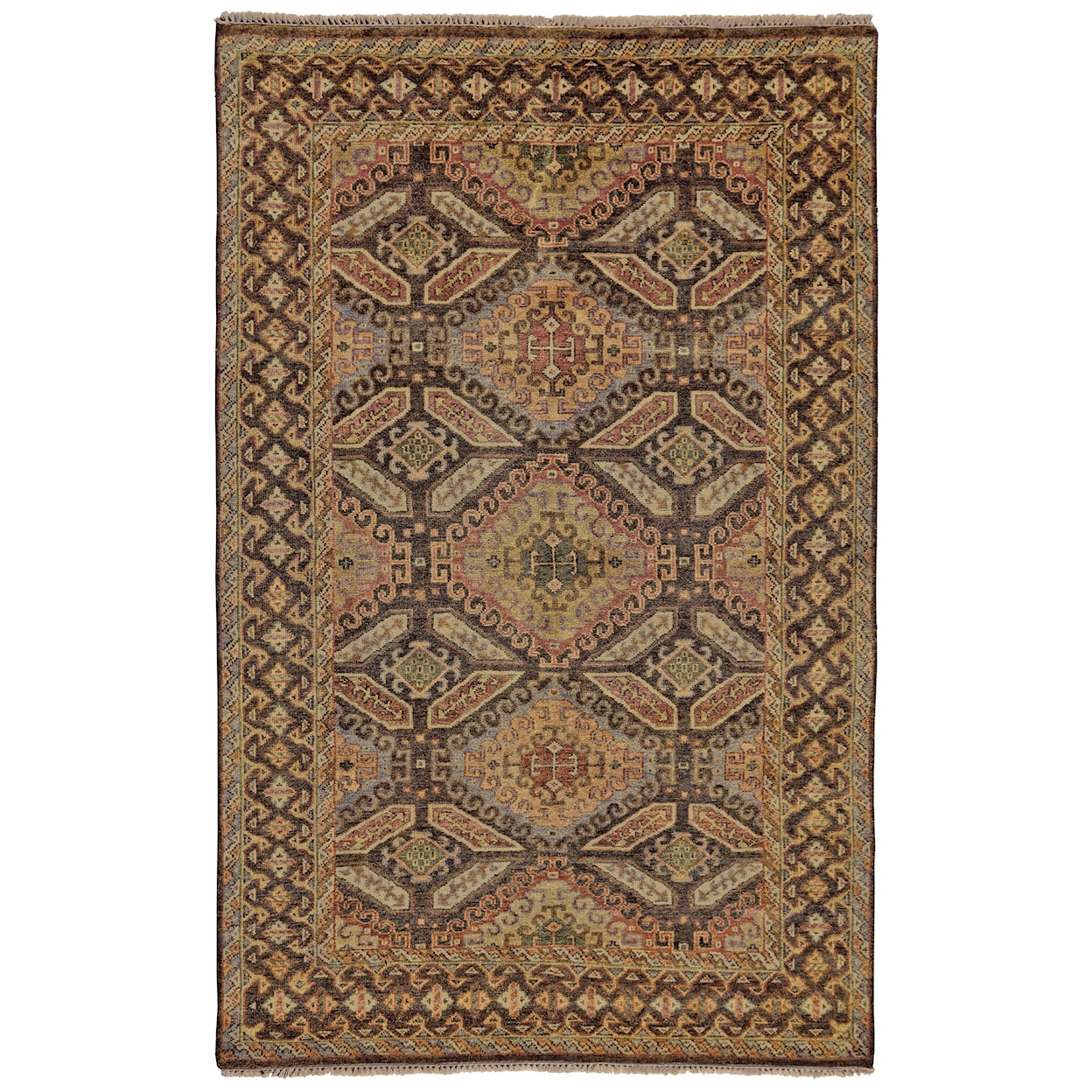 Feizy Rugs Ashi Brown/Brown 7'-9" x 9'-9" Area Rug