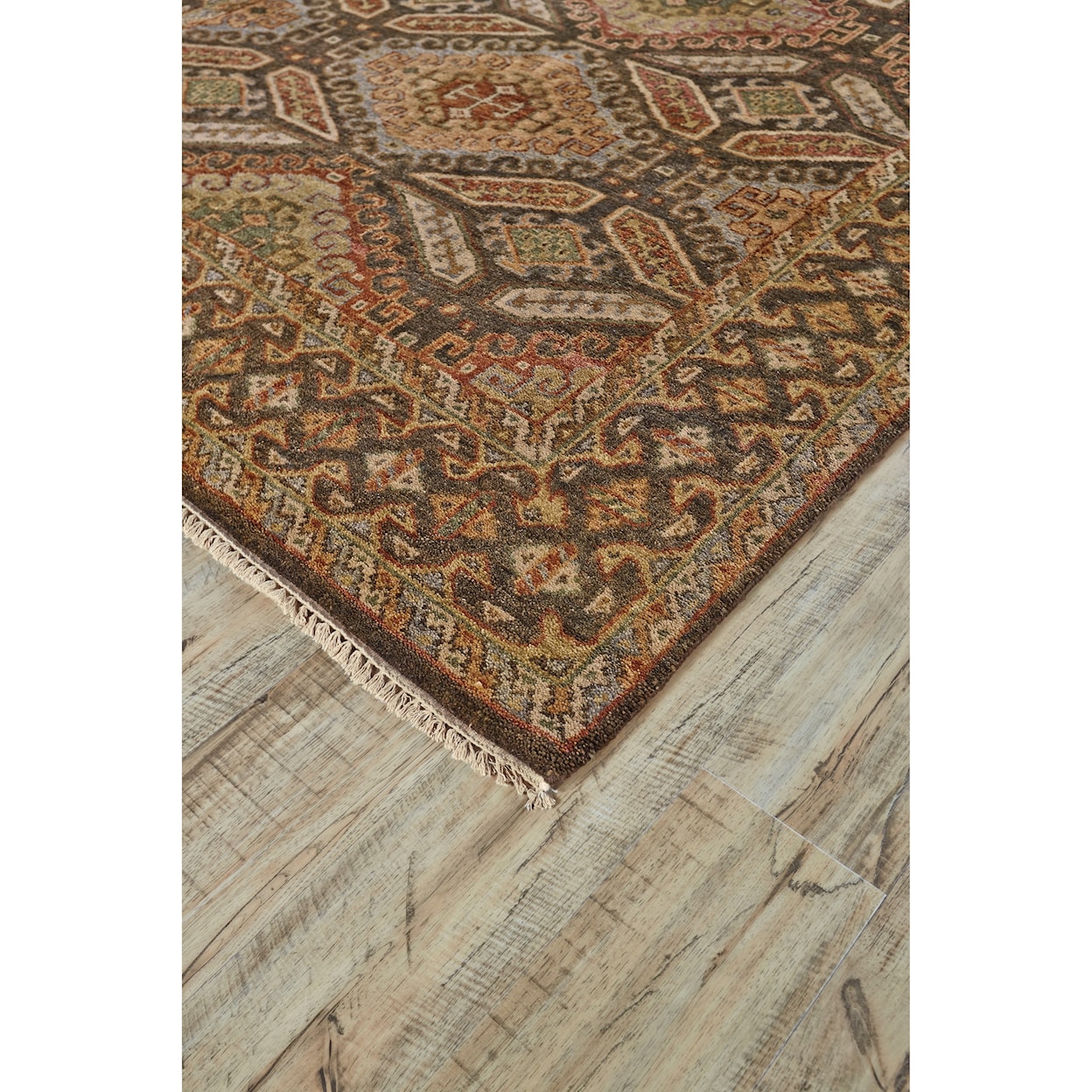 Feizy Rugs Ashi Brown/Brown 7'-9" x 9'-9" Area Rug