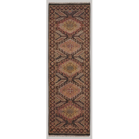 Brown/Brown 2'-6" x 8' Runner Rug