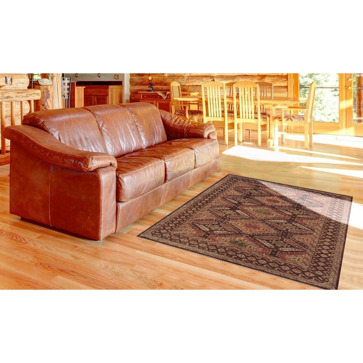 Feizy Rugs Ashi Brown/Brown 2'-6" x 8' Runner Rug