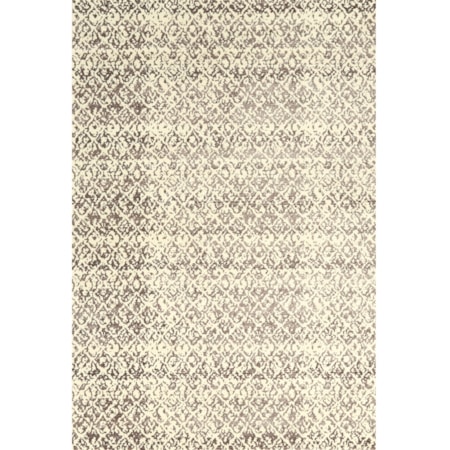 Cream/Gray 2'-10" X 7'-10" Runner Rug