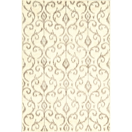 Cream/Gray 2'-10" X 7'-10" Runner Rug