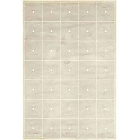 Cream/Gray 5' x 8' Area Rug