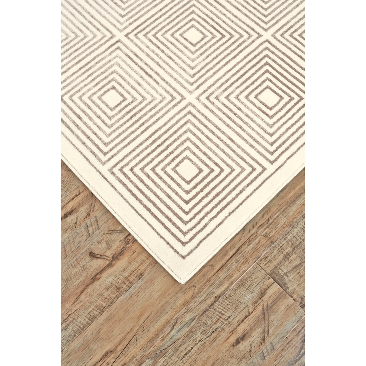 Feizy Rugs Azeri III Cream/Gray 2'-10" X 7'-10" Runner Rug