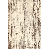 Cream/Brown 2'-2" x 4' Area Rug