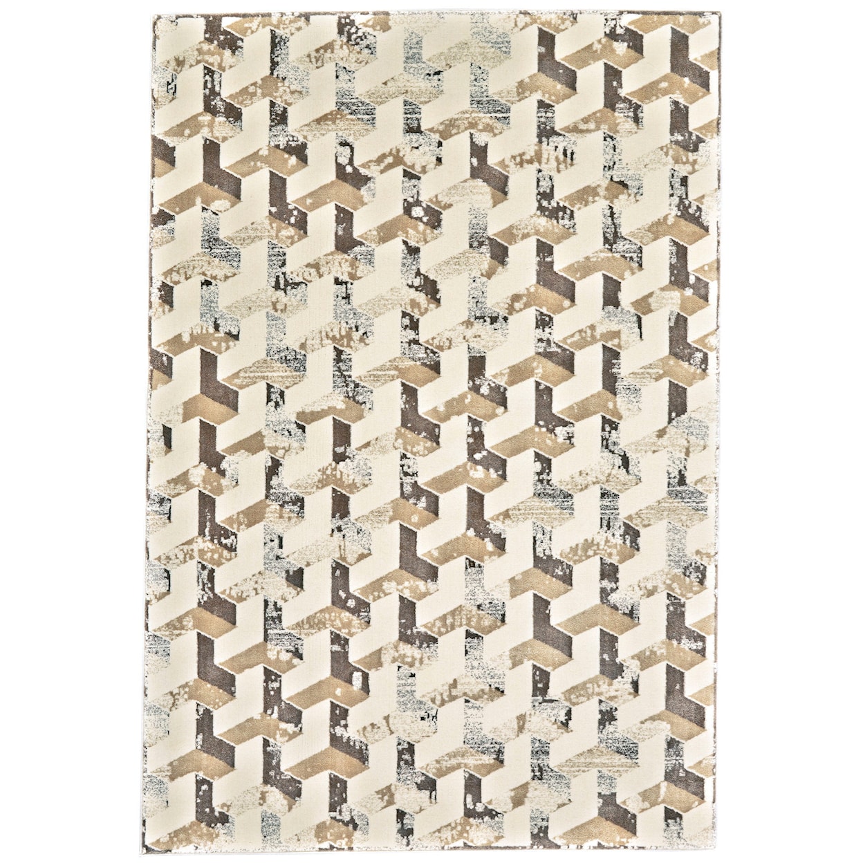 Feizy Rugs Azeri III Cream/Silver 2'-2" x 4' Area Rug