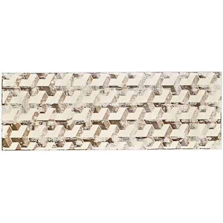 Cream/Silver 2'-10" X 7'-10" Runner Rug