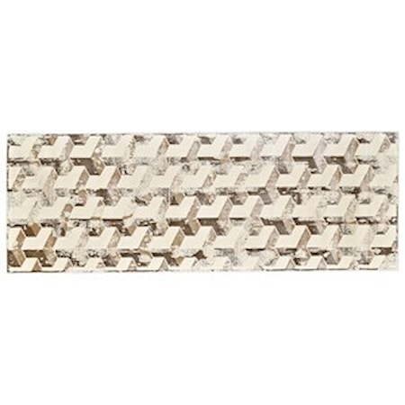 Cream/Silver 2'-10" X 7'-10" Runner Rug