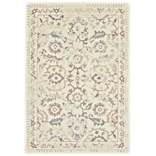 Cream/Gray 10' X 13'-2" Area Rug