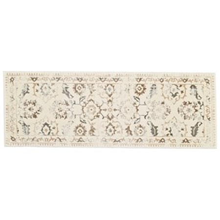 Cream/Gray 2'-10" X 7'-10" Runner Rug