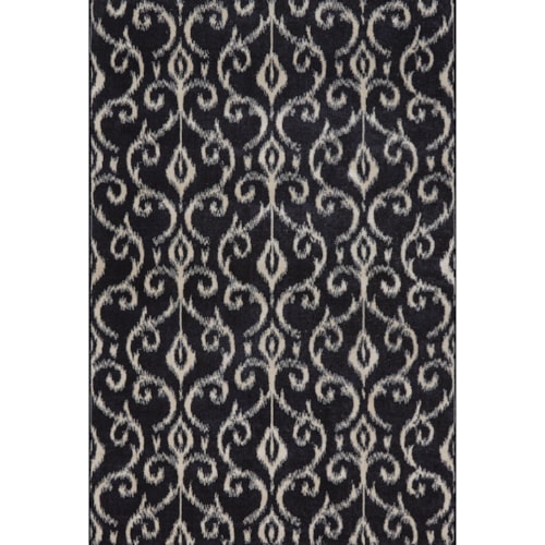 Black/Ecru 5' x 8' Area Rug