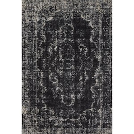 Black/Ecru 2'-2" x 4' Area Rug