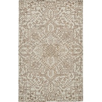 Ivory-Brown 5 x 8 Area Rug