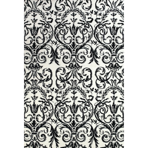 Ebony/White 3'-6" x 5'-6" Area Rug
