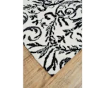 Feizy Rugs Carina Ebony/White 3'-6" x 5'-6" Area Rug