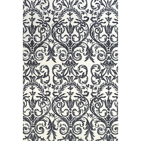 Slate/White 2' x 3' Area Rug