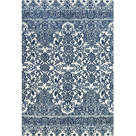 Indigo/White 8' X 11' Area Rug