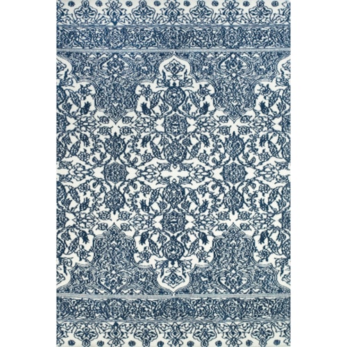 Indigo/White 8' X 11' Area Rug