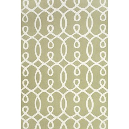 Green/White 8'-6" x 11'-6" Area Rug