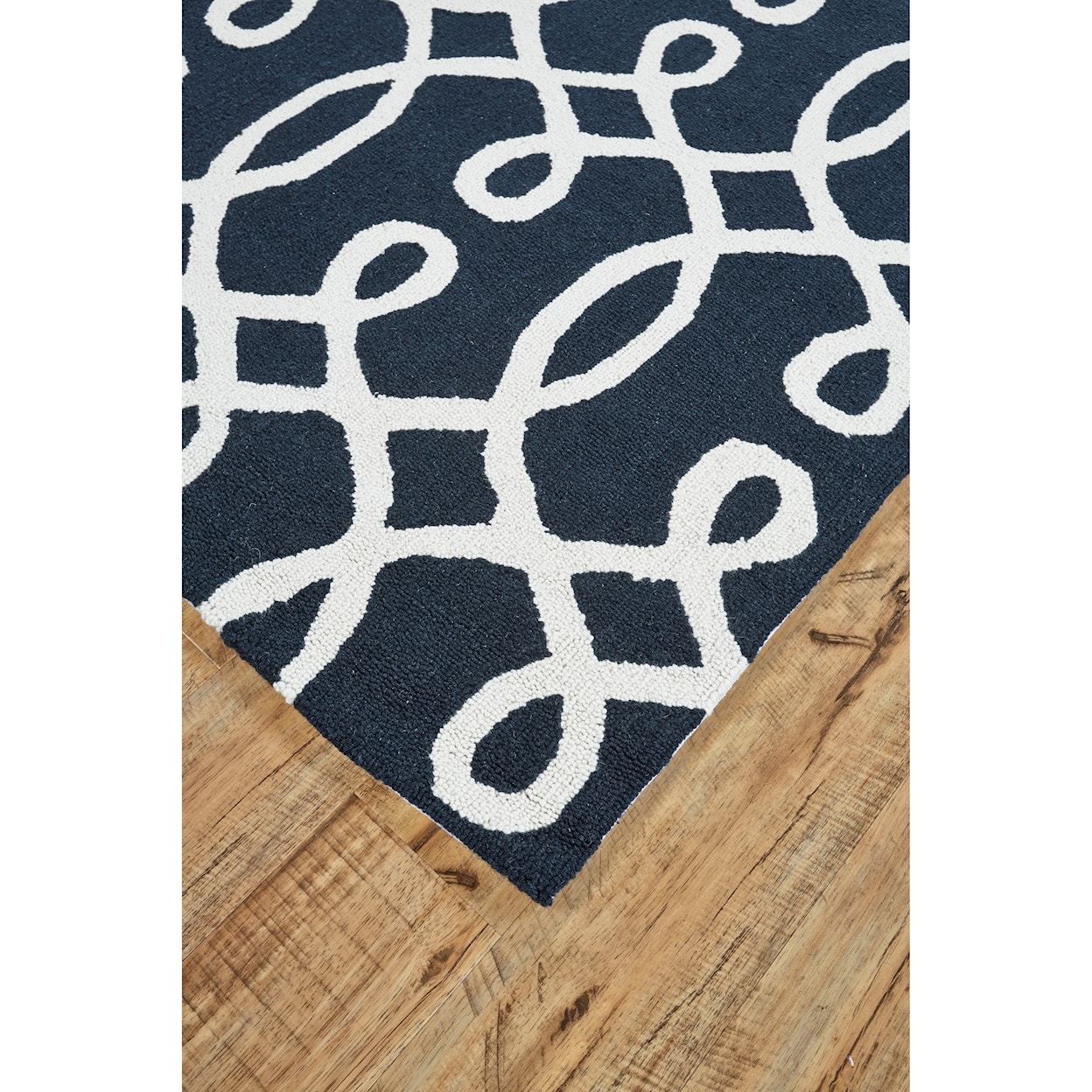 Feizy Rugs Cetara Navy/White 7'-6" x 9'-6" Area Rug