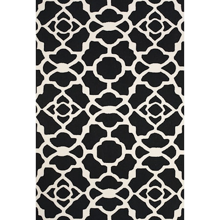 Black/White 5' x 8' Area Rug