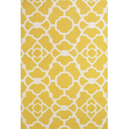 Yellow/White 7'-6" x 9'-6" Area Rug