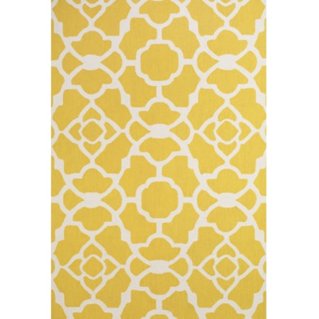 Yellow/White 7'-6" x 9'-6" Area Rug