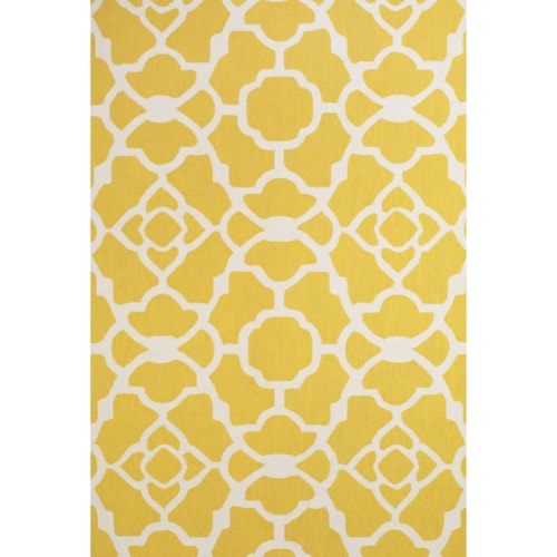 Yellow/White 7'-6" x 9'-6" Area Rug