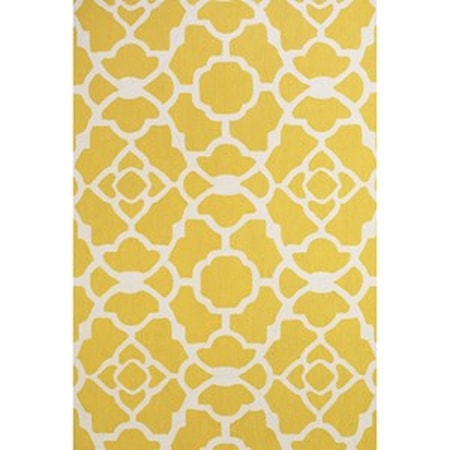 Yellow/White 7'-6" x 9'-6" Area Rug