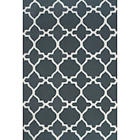 Gray/White 3'-6" x 5'-6" Area Rug