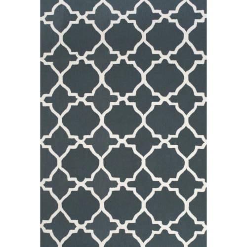 Gray/White 3'-6" x 5'-6" Area Rug
